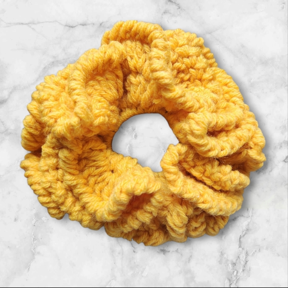 Large Gold Hair Scrunchie